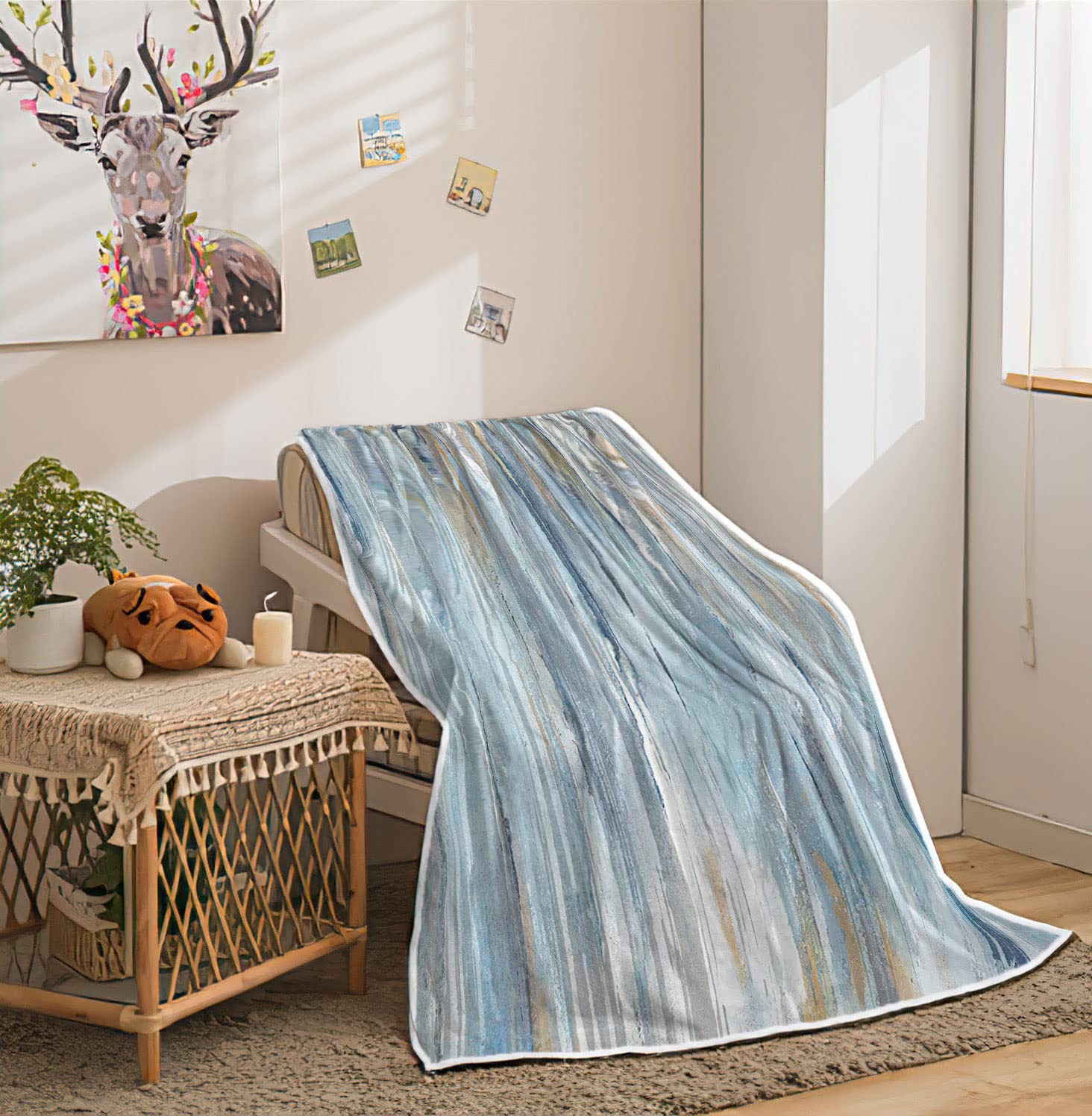 Amazon.com: Abstract Throw Blanket,Oil Painting Style Abstract